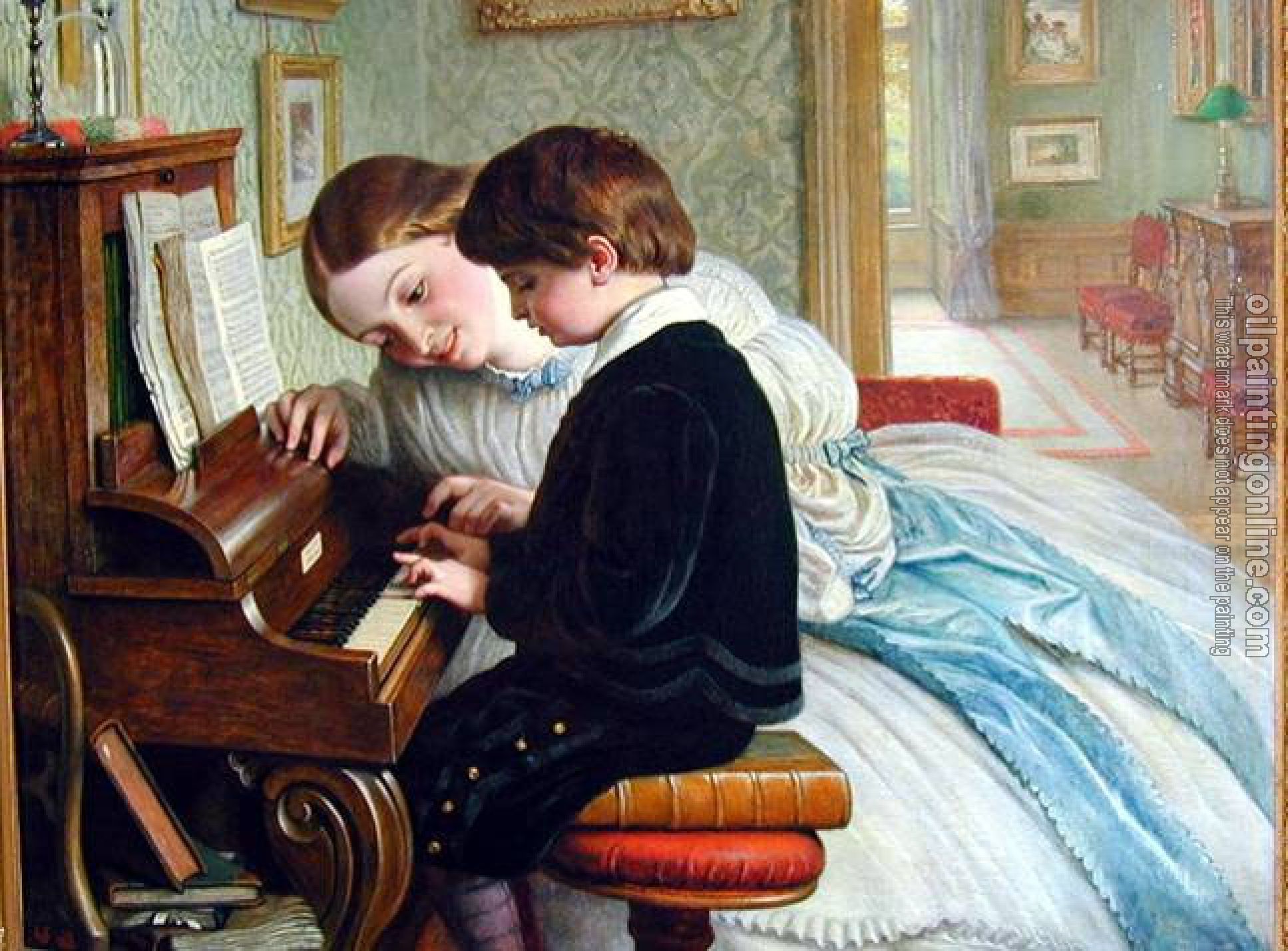 Charles West Cope - The Music Lesson